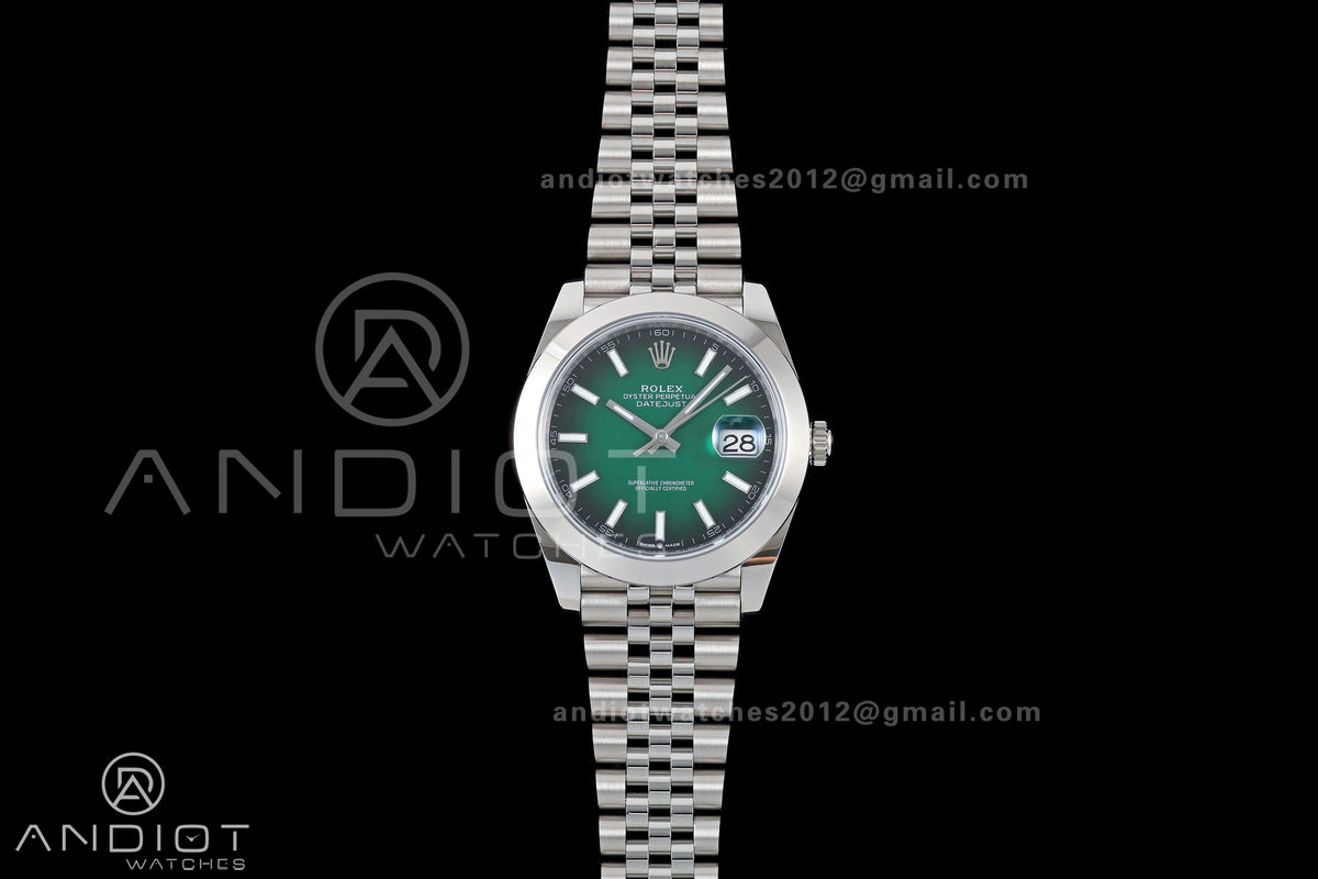 DateJust 41 126330 EWEF 1:1 Best Edition Green Ombre Dial on Jubilee Bracelet A3235